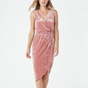 NWT JustFab velour wrap midi dress L // 0097 NWT